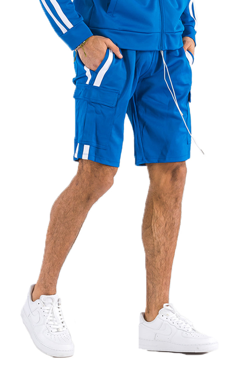 Two Stripe Cargo Short – Elastic Waist & Drawstring