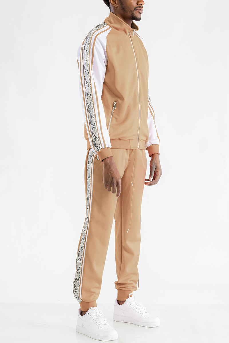 Snake Print Full Zip Track Suit – Regular Fit