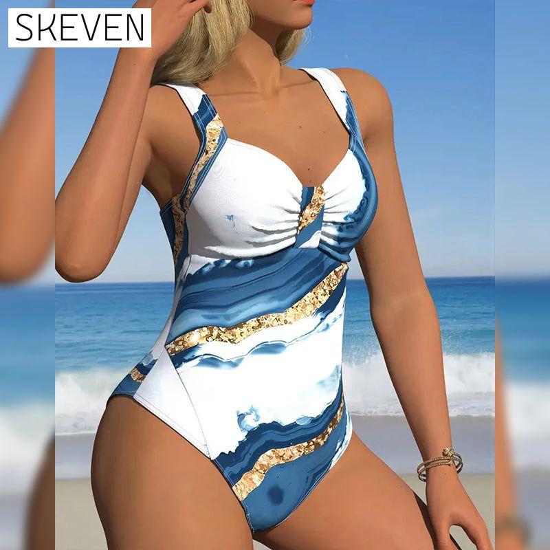 One Piece Printed Bikini