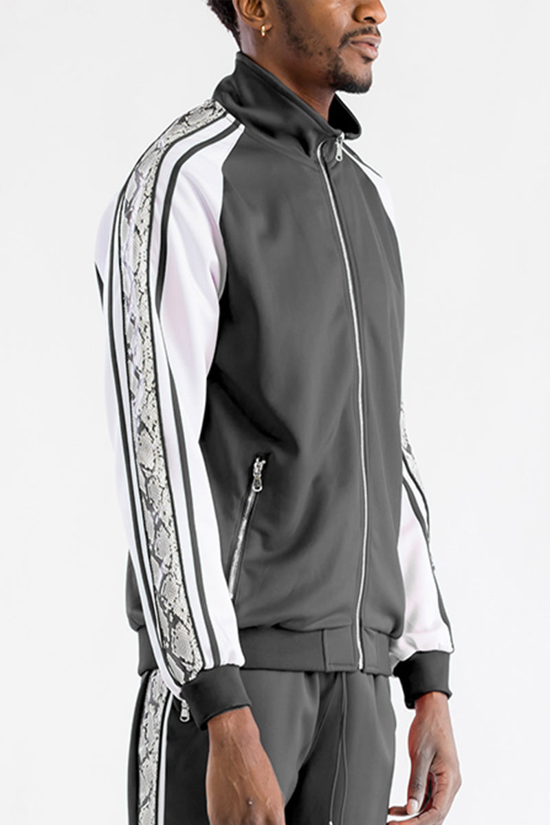 Snake Detail Side Track Jacket – Full Zip
