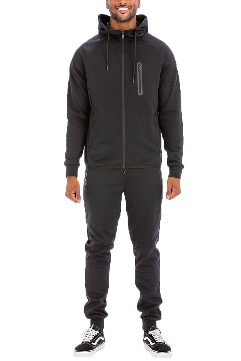 Solid Tech Sweat Set with Hoodie & Joggers