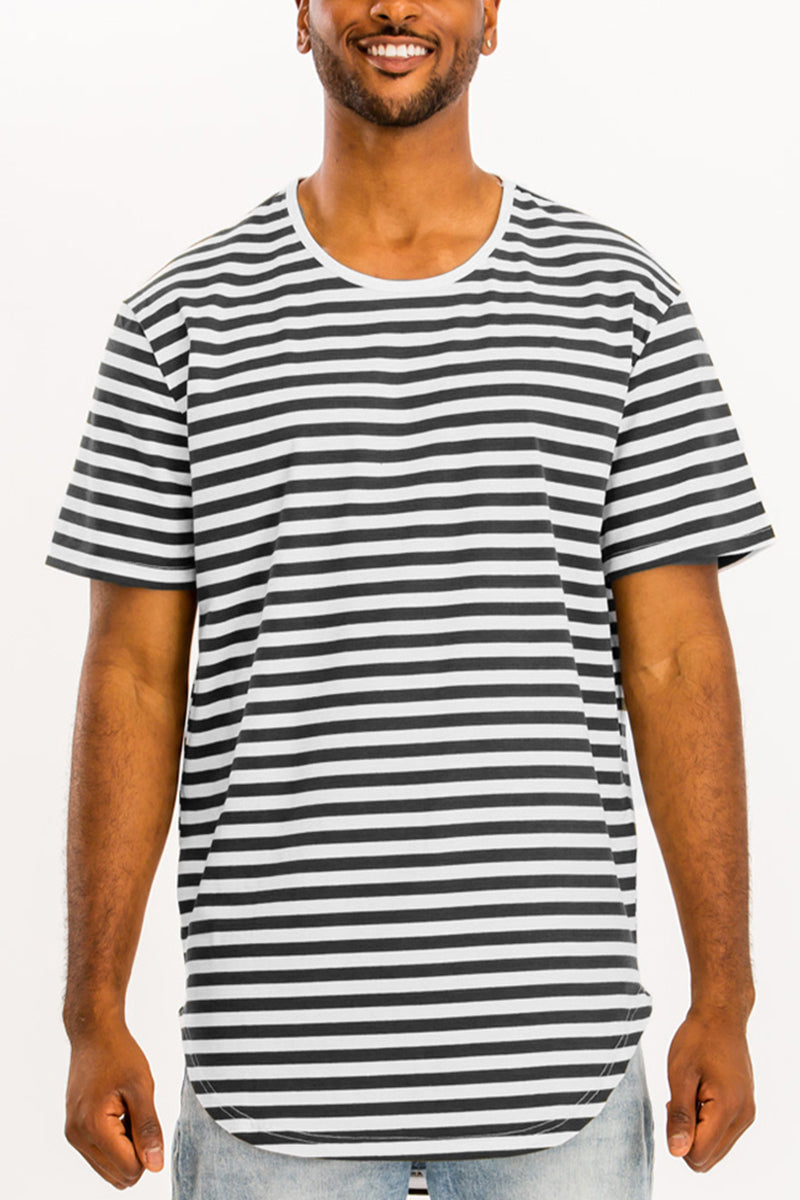 Edwin Striped Tee – Oversized Cotton Blend