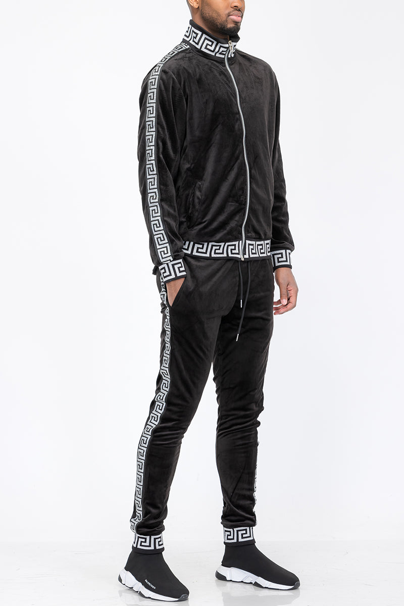 Status Velour Track Set – Full Zip Jacket & Pants