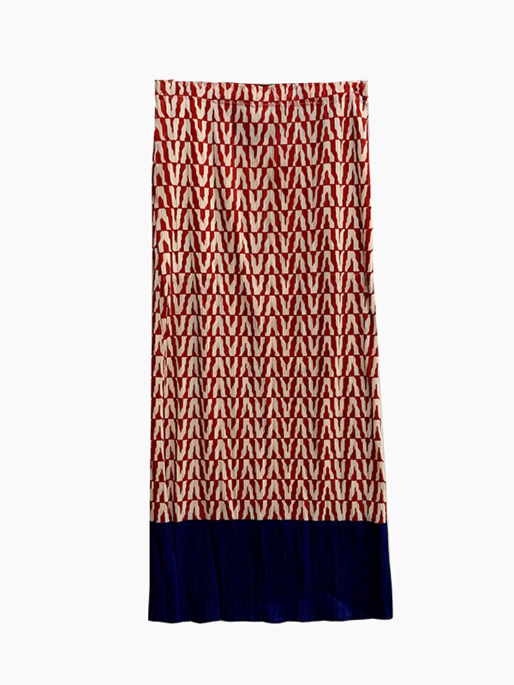 Miyake Pleated High Waist A-Line Skirt