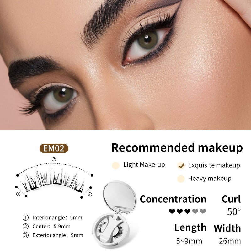 Portable magnetic false eyelashes