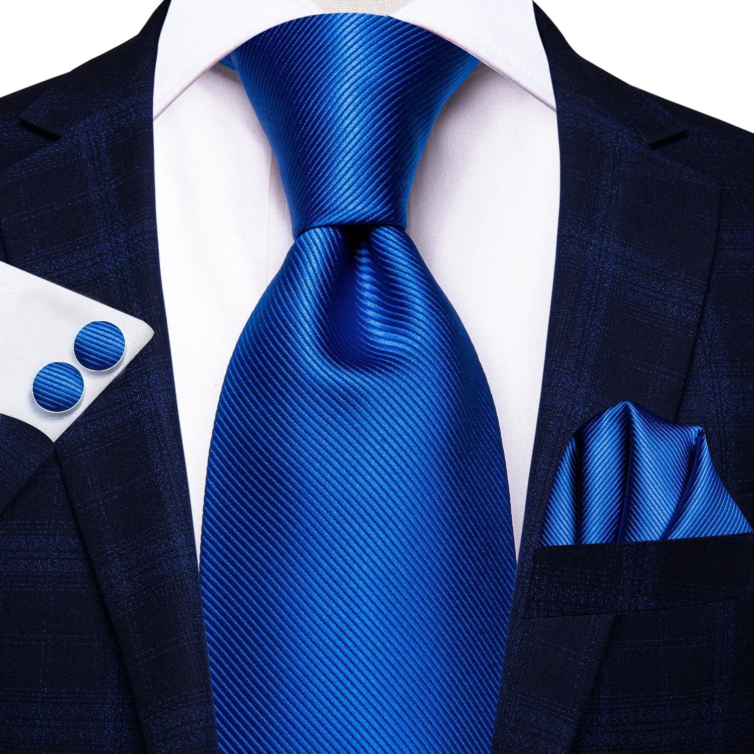 Men's Blue Cufflinks Cufflinks Set with Ties
