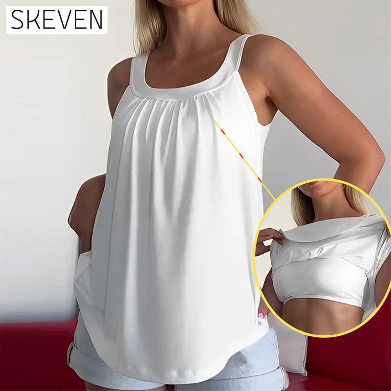 Trägerloses, plissiertes Tanktop in Unifarbe