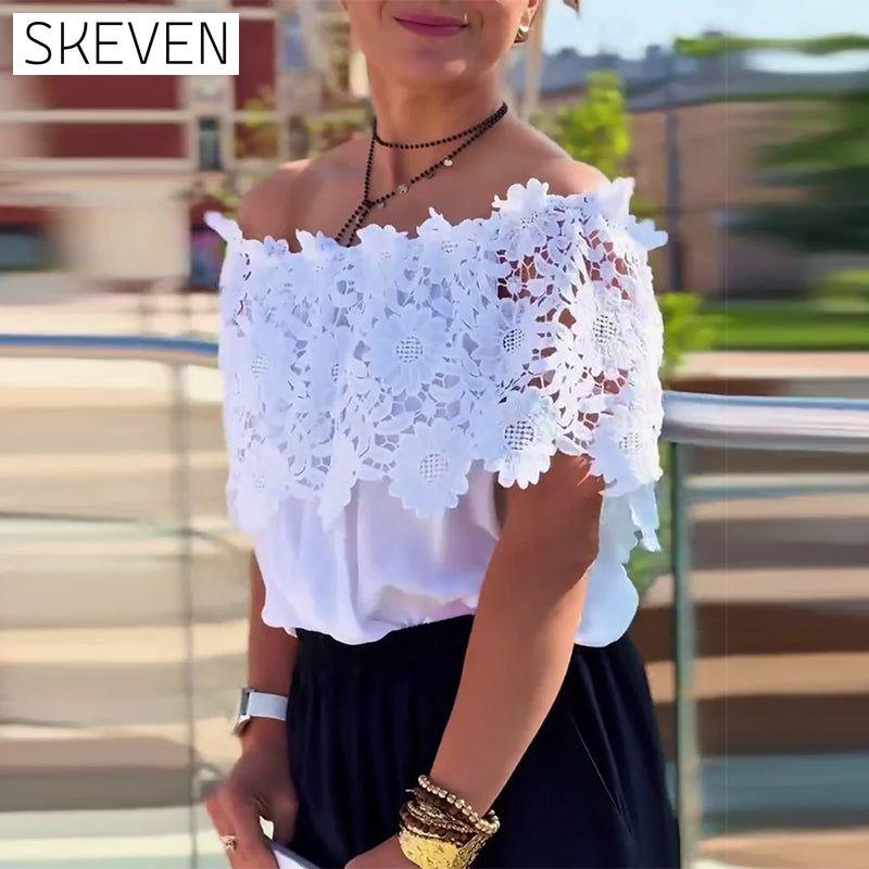 Blouse en dentelle tendance