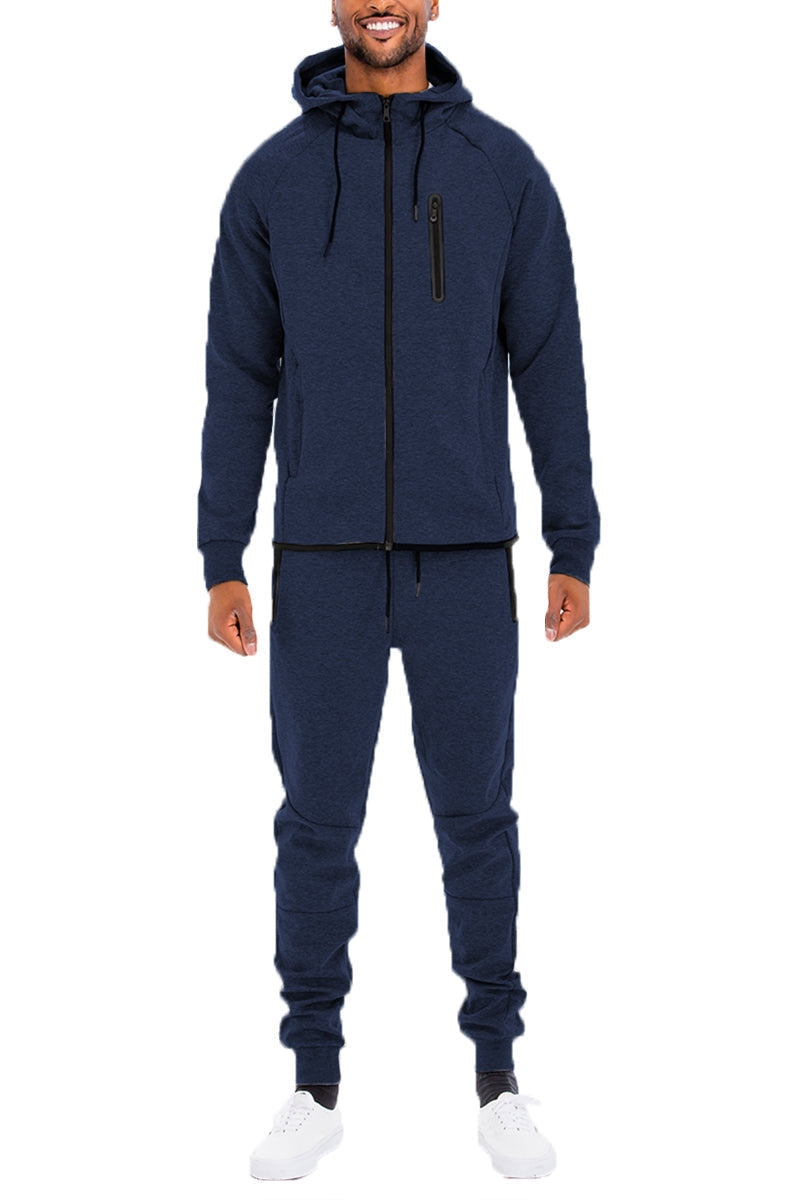 Solid Tech Sweat Set with Hoodie & Joggers
