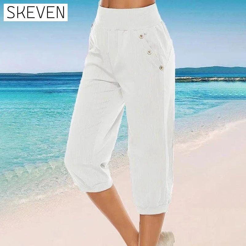 【Cotton And Linen】Comfortable Casual Trousers White best Best Sellings bottoms clothes Cotton And Linen pants Sale Topseller