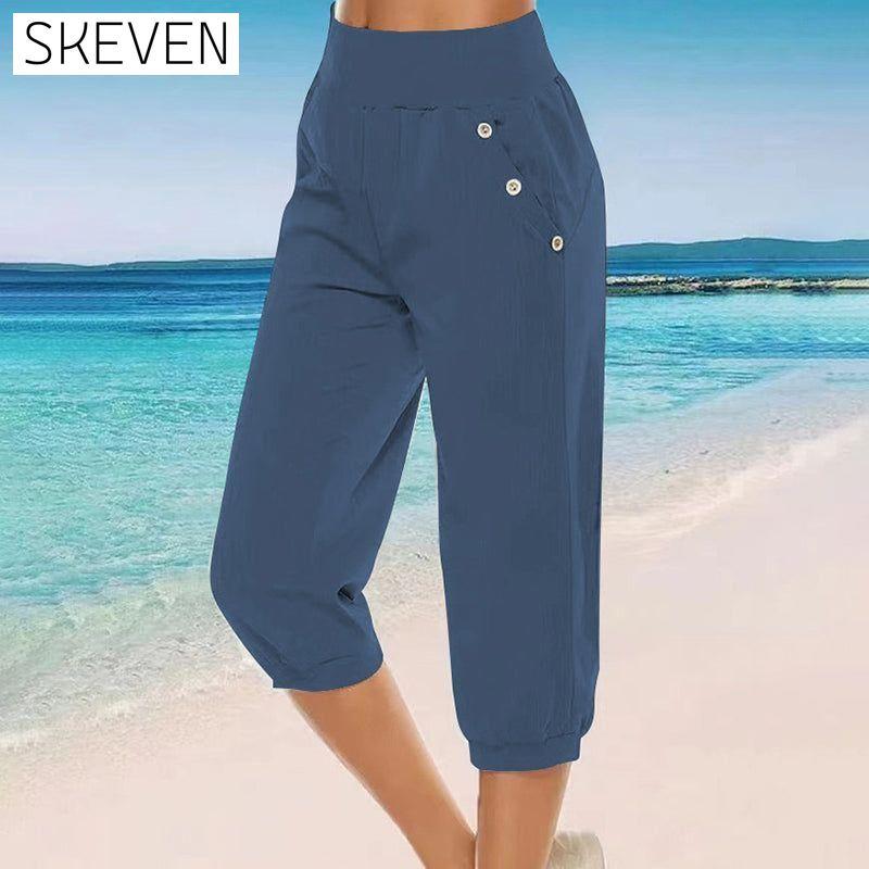 【Cotton And Linen】Comfortable Casual Trousers Blue best Best Sellings bottoms clothes Cotton And Linen pants Sale Topseller