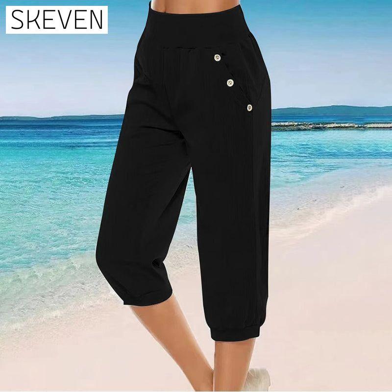 【Cotton And Linen】Comfortable Casual Trousers Black best Best Sellings bottoms clothes Cotton And Linen pants Sale Topseller