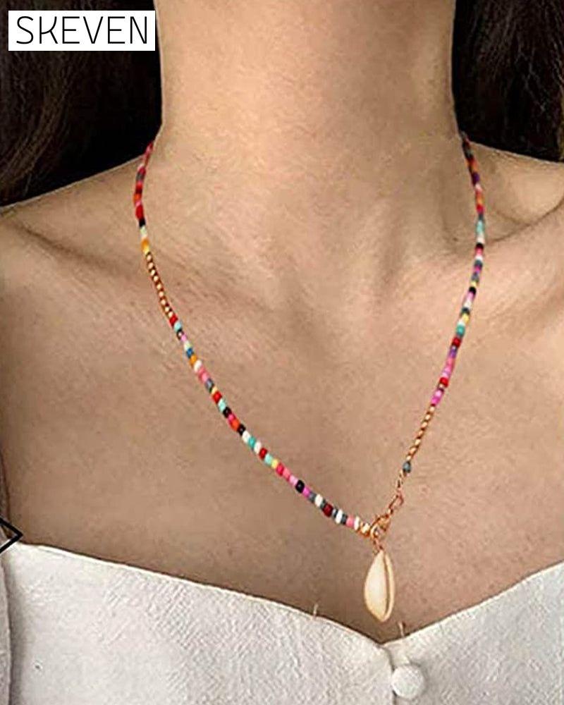 Colorful shell necklace