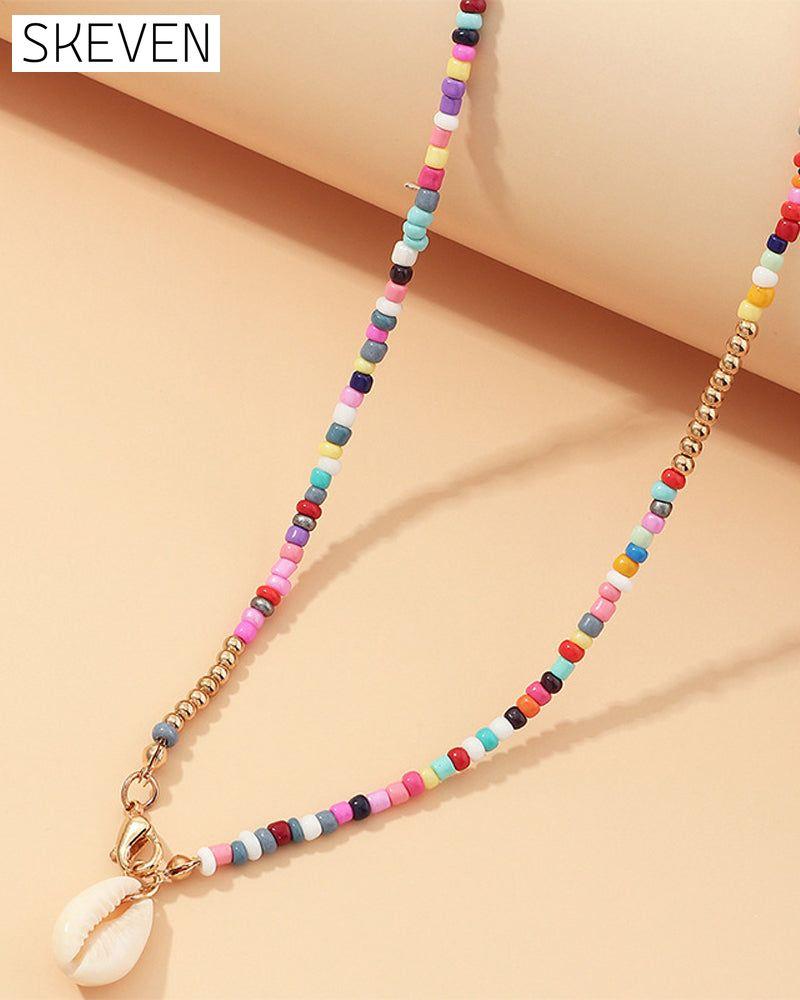 Colorful shell necklace