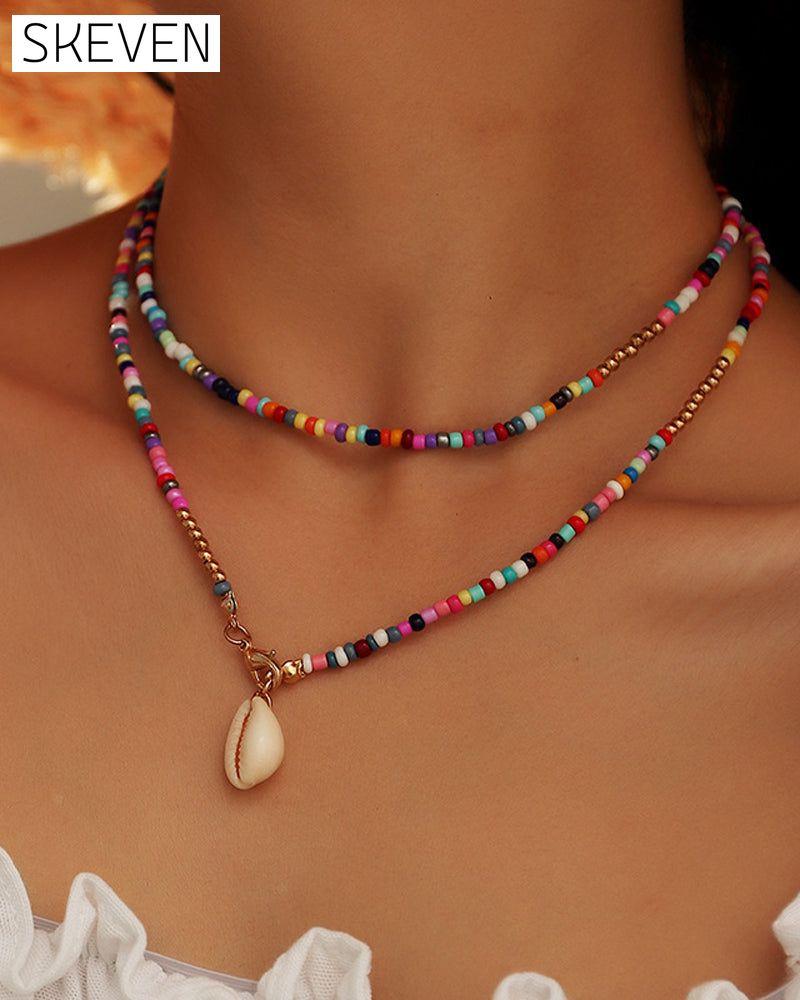 Colorful shell necklace