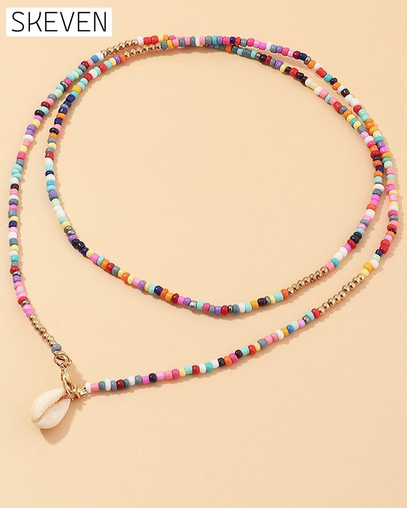 Colorful shell necklace