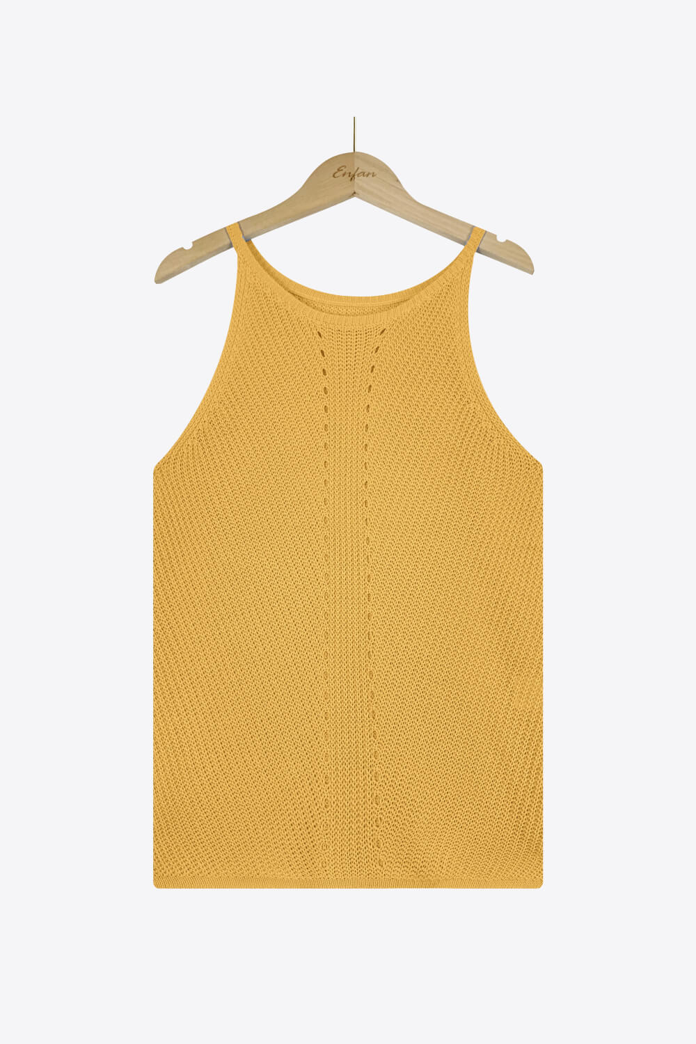 Tanktop mit durchbrochenem griechischem Halsausschnitt