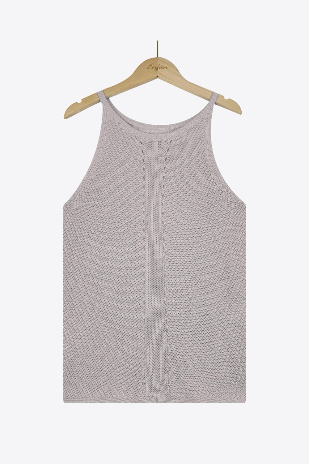Tanktop mit durchbrochenem griechischem Halsausschnitt