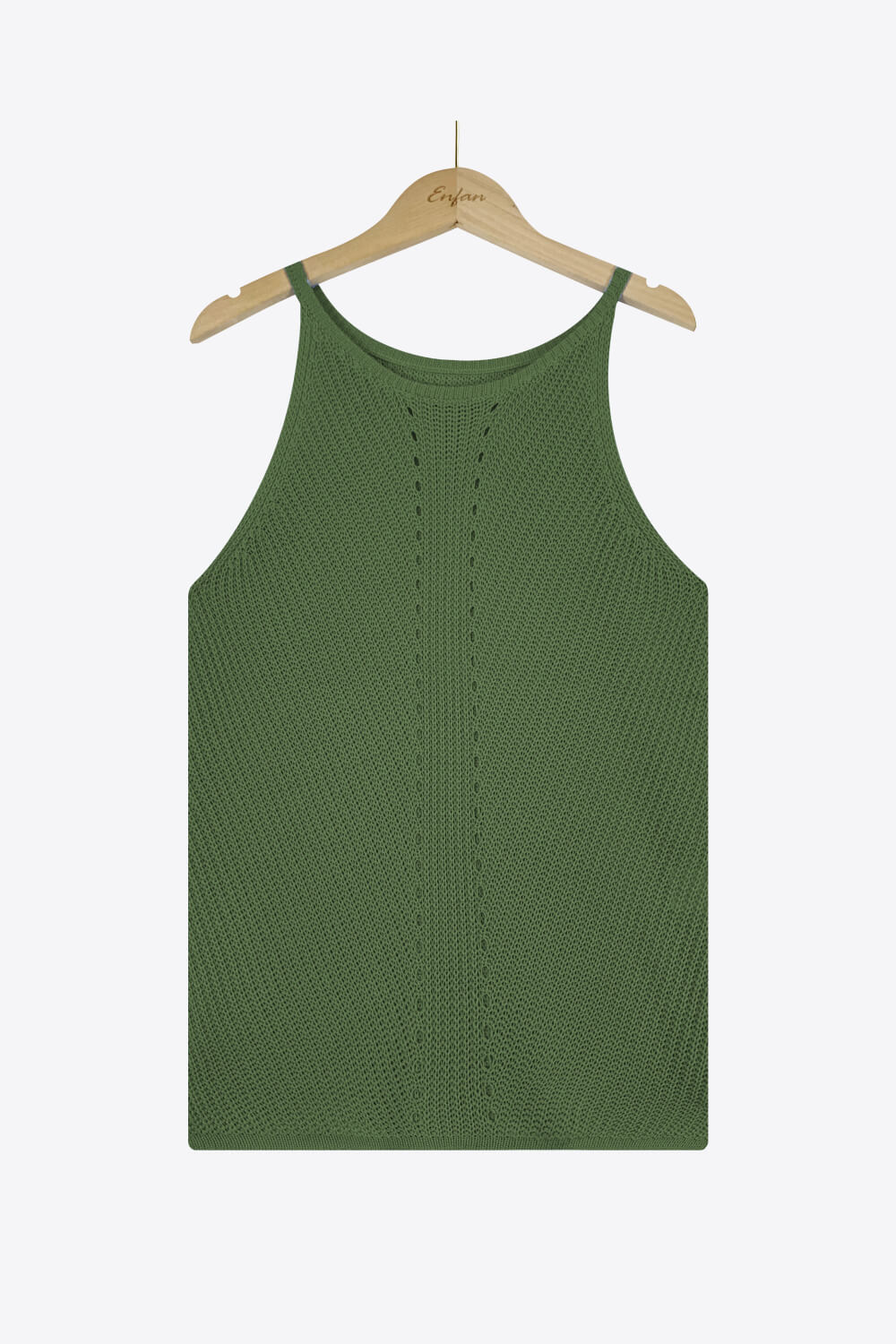 Tanktop mit durchbrochenem griechischem Halsausschnitt