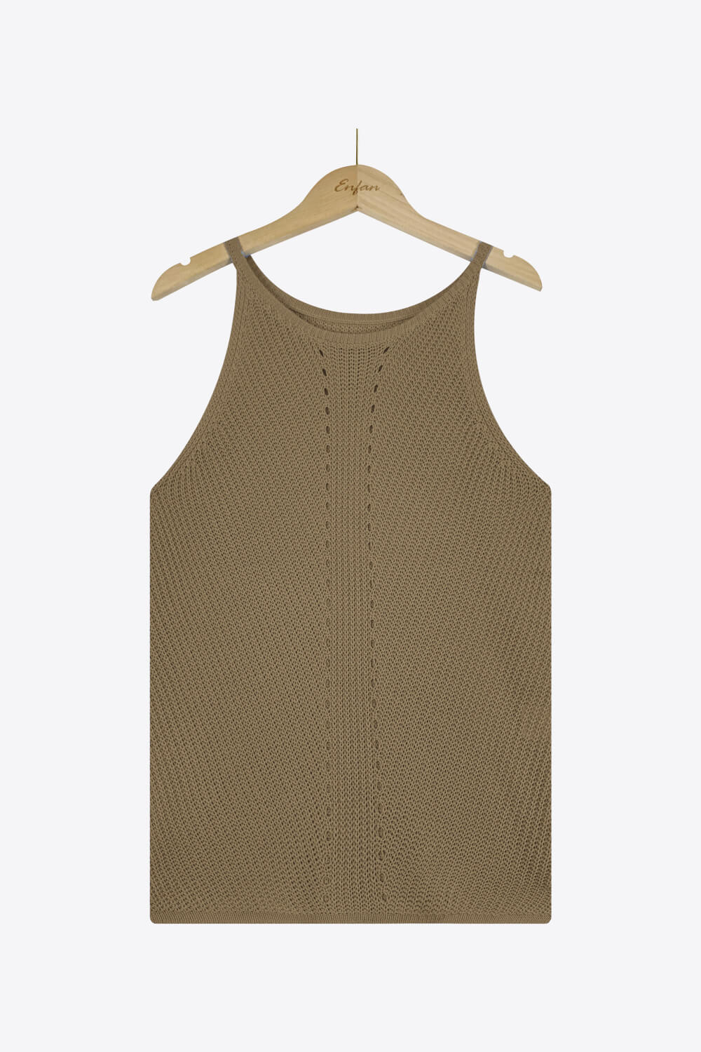 Tanktop mit durchbrochenem griechischem Halsausschnitt