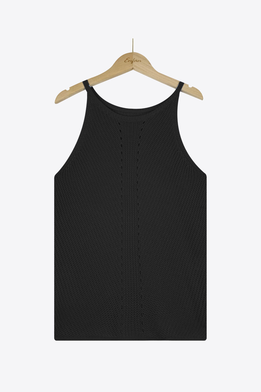 Tanktop mit durchbrochenem griechischem Halsausschnitt