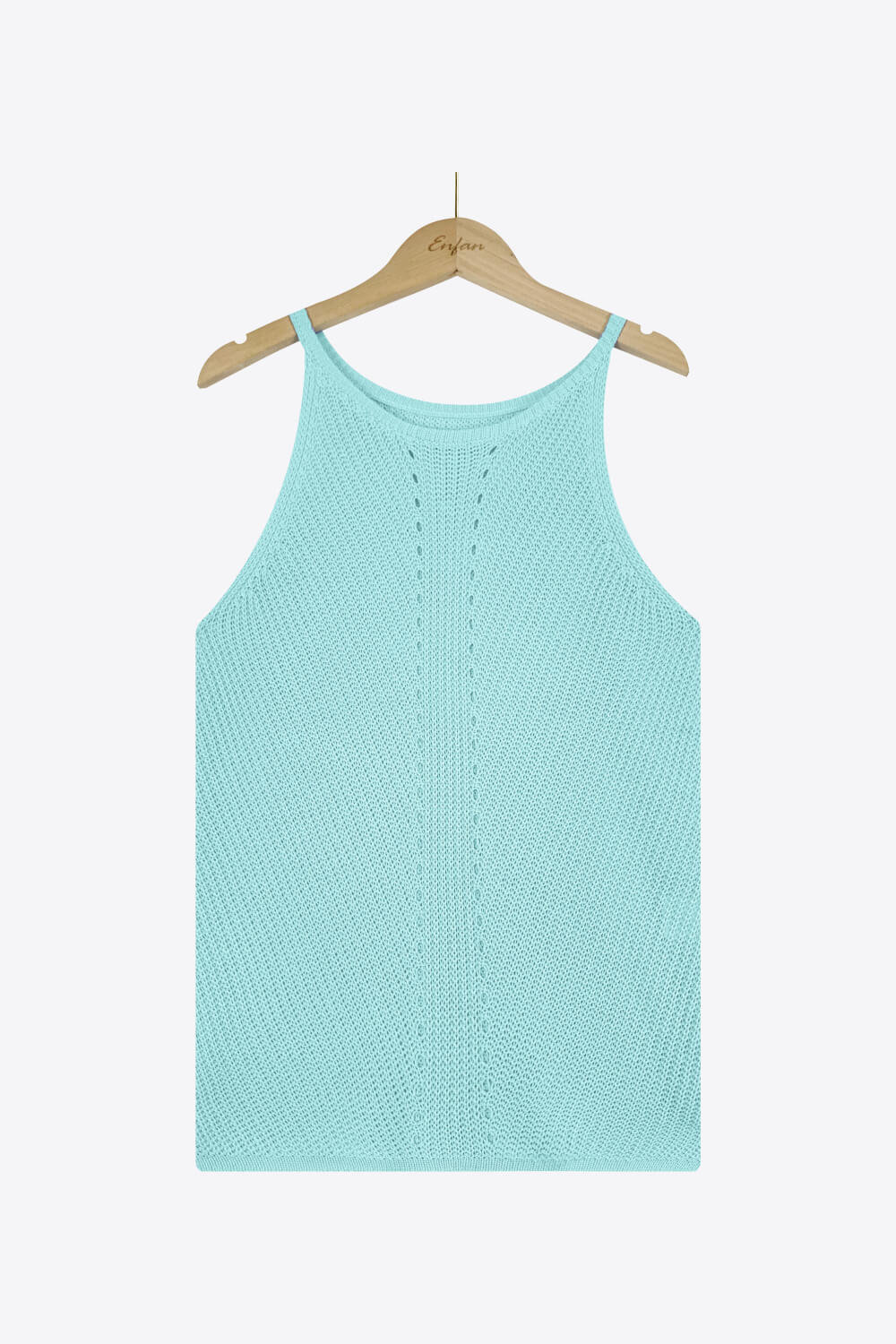 Tanktop mit durchbrochenem griechischem Halsausschnitt