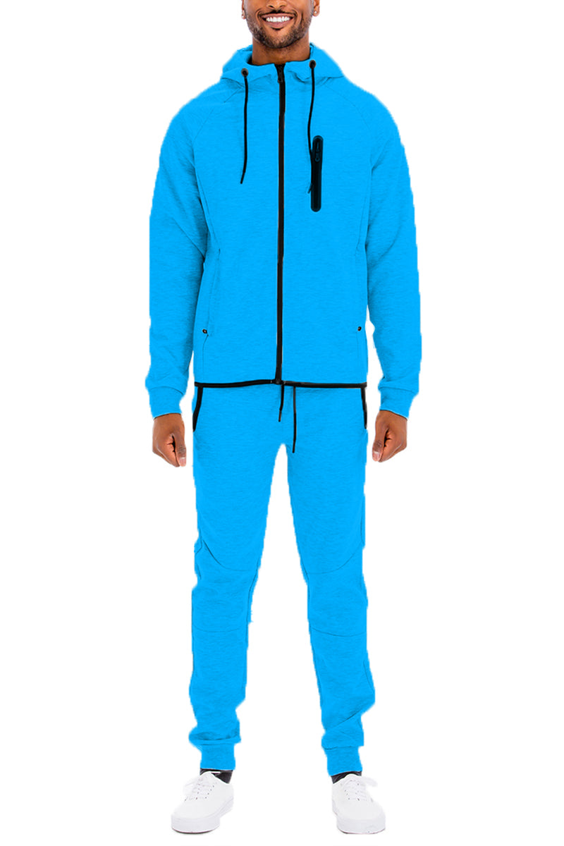 Solid Tech Sweat Set with Hoodie & Joggers