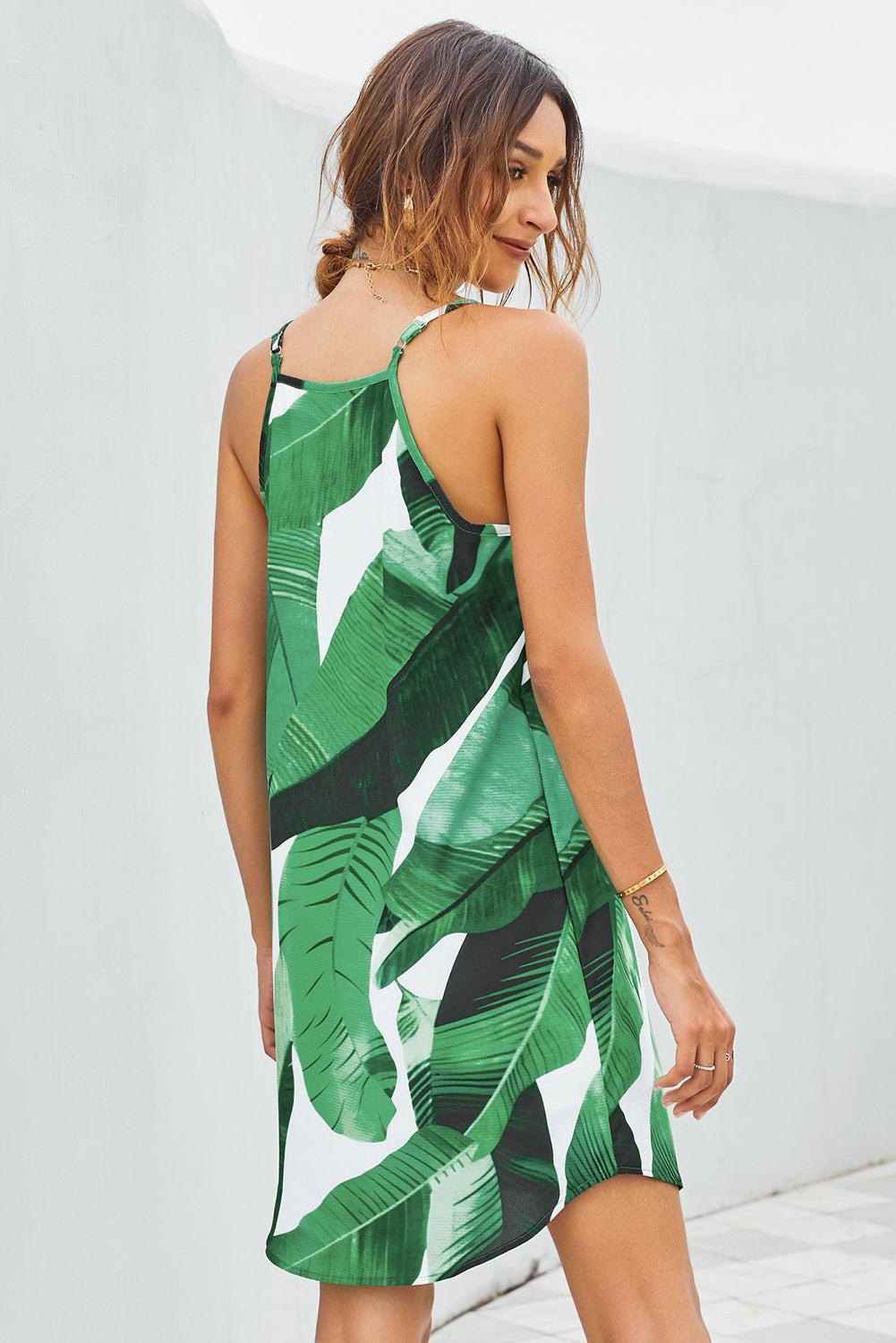 Ärmelloses Kleid mit Pfingstrosenmuster