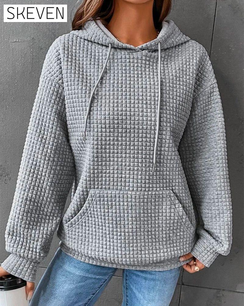 Kapuzenpullover in Unifarbe