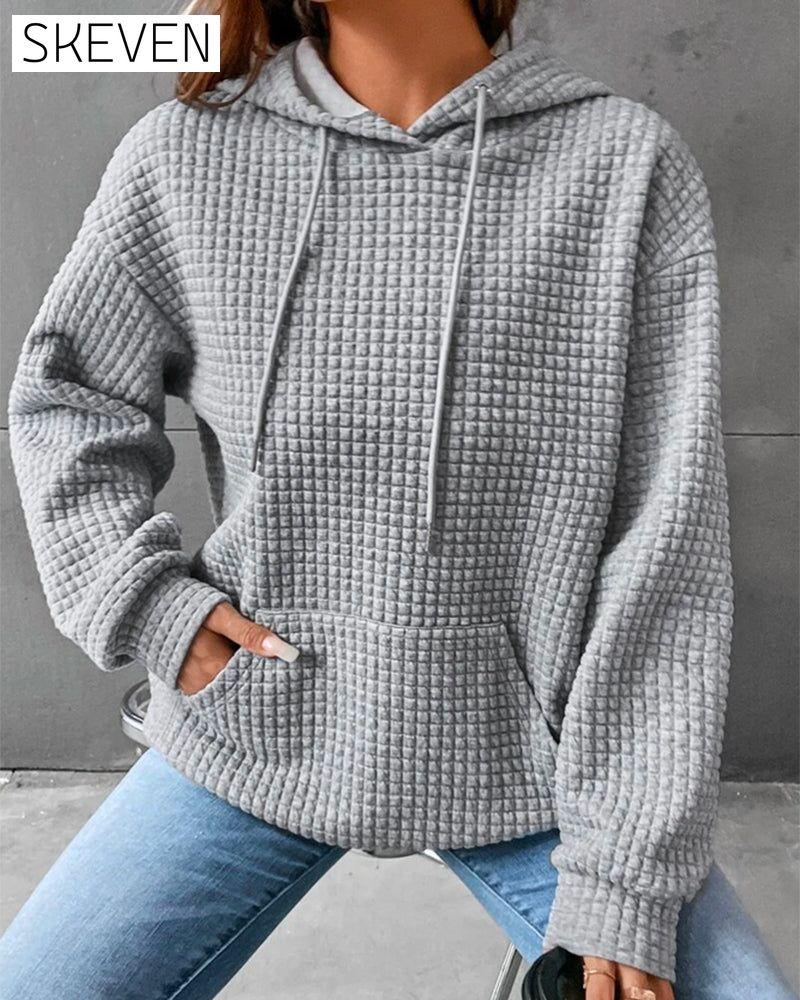 Kapuzenpullover in Unifarbe