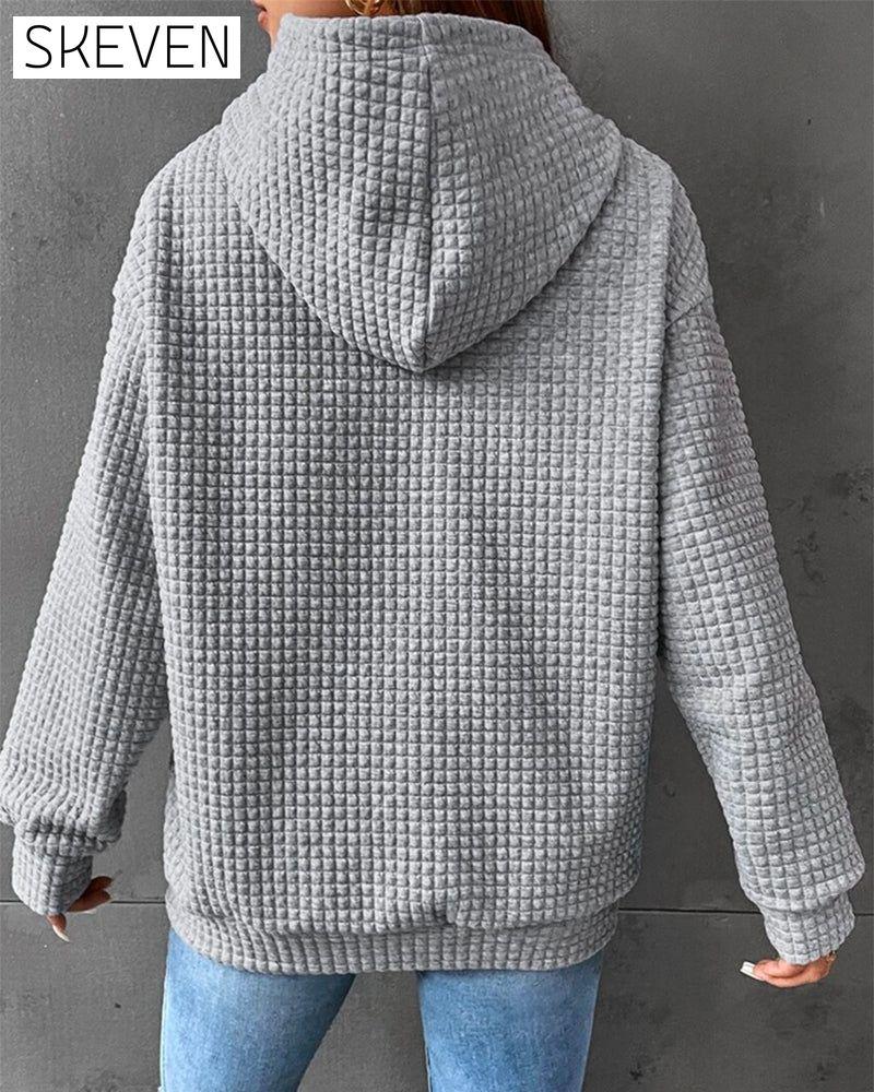 Kapuzenpullover in Unifarbe