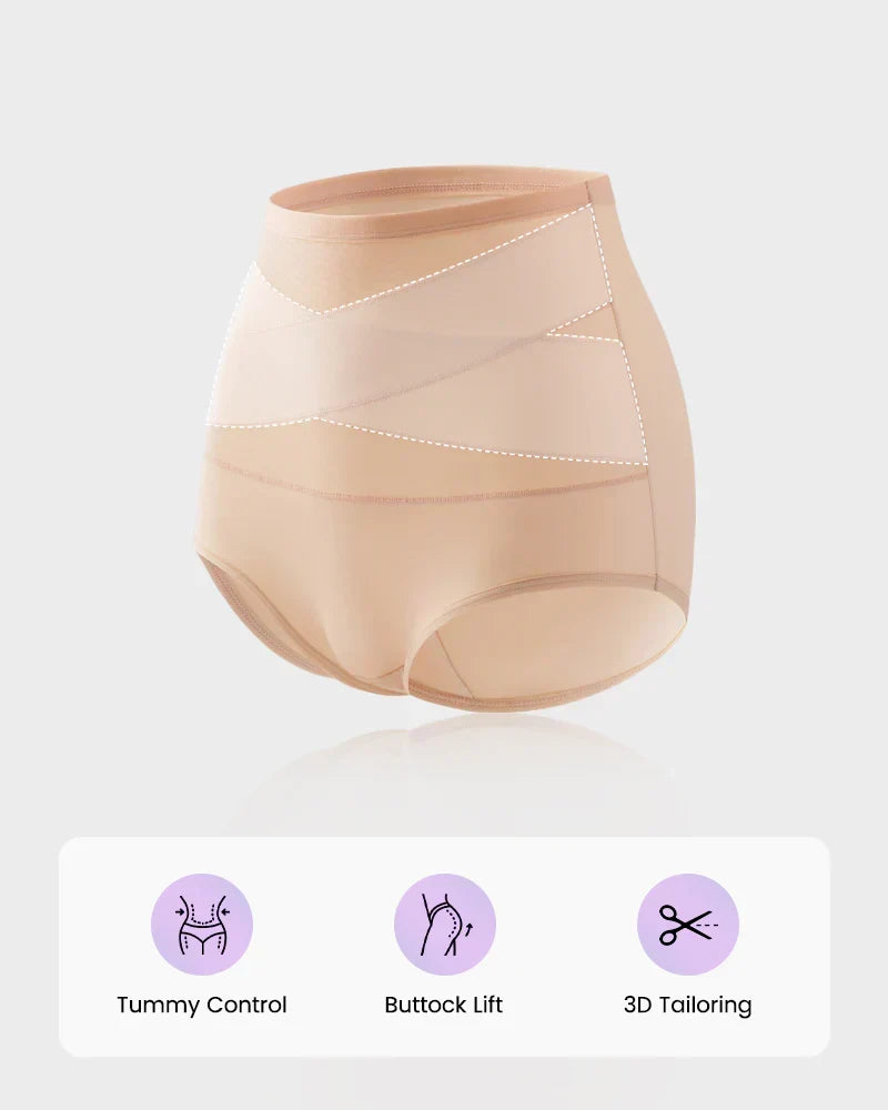💖💖Last Day-Buy 1 Get 3 Packs💖Plus-Size High-Waist Cross Tummy Control Panties