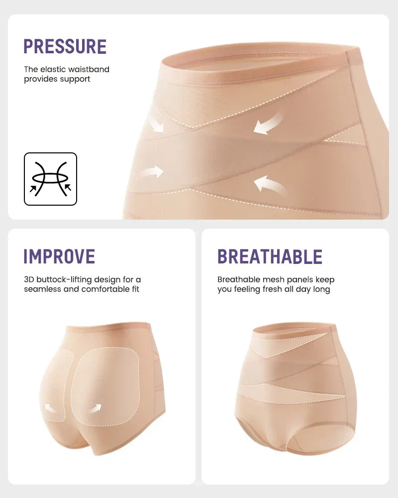 💖💖Last Day-Buy 1 Get 3 Packs💖Plus-Size High-Waist Cross Tummy Control Panties