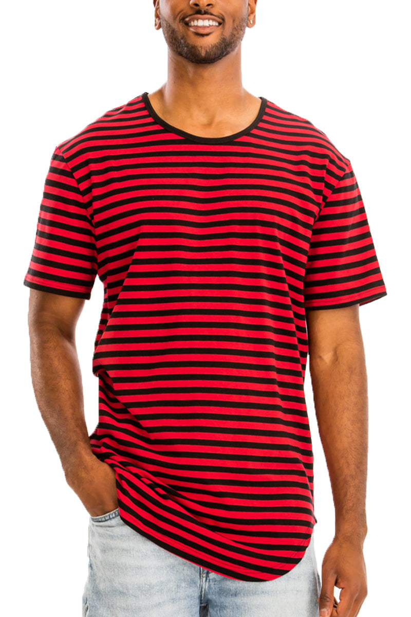 Edwin Striped Tee – Oversized Cotton Blend
