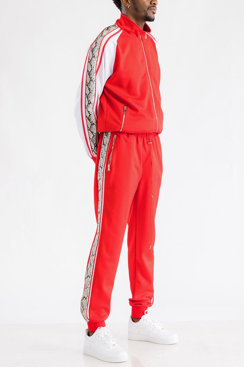 Snake Print Full Zip Track Suit – Regular Fit