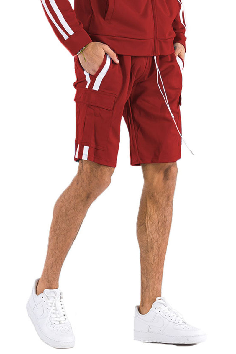 Two Stripe Cargo Short – Elastic Waist & Drawstring