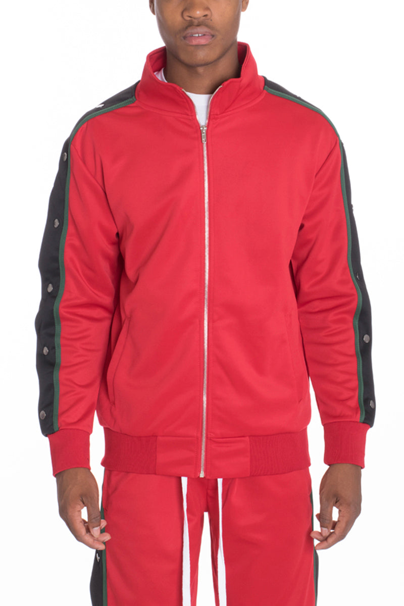 Jordann Snap Button Track Jacket – Regular Fit