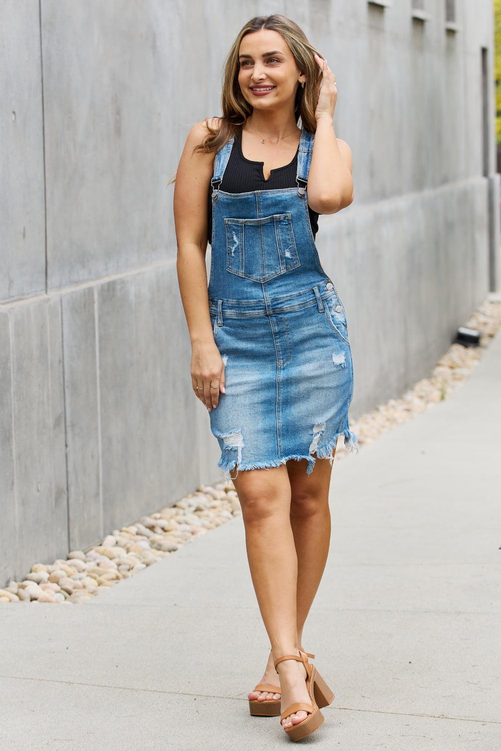Blue Zone Planet | RISEN Olivia Denim Overall Minikleid