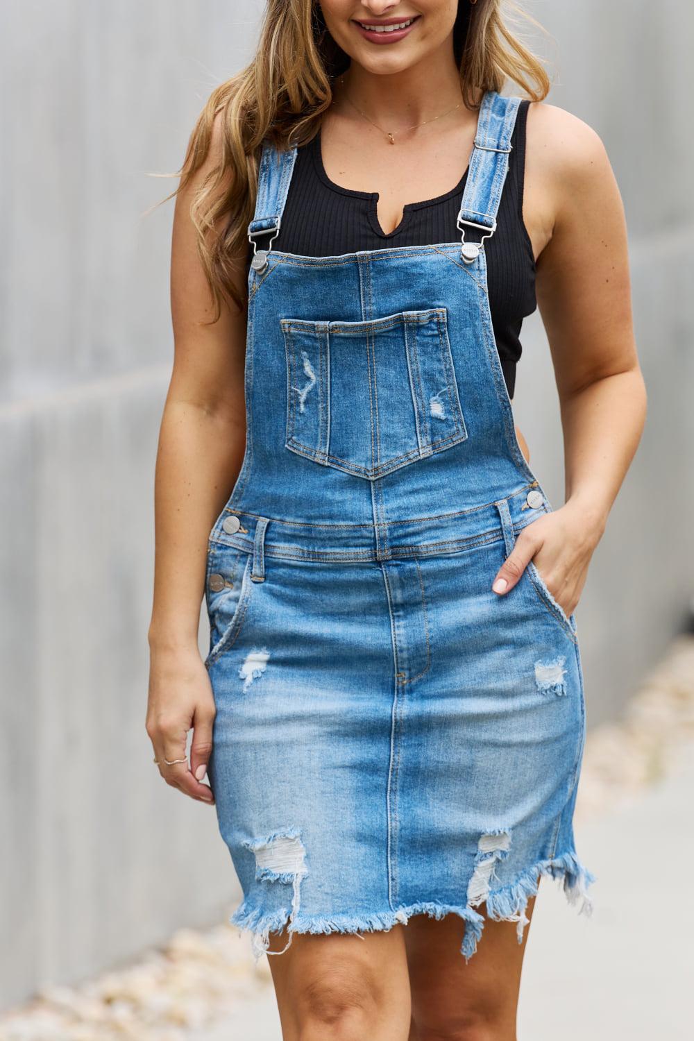 Blue Zone Planet | RISEN Olivia Denim Overall Minikleid