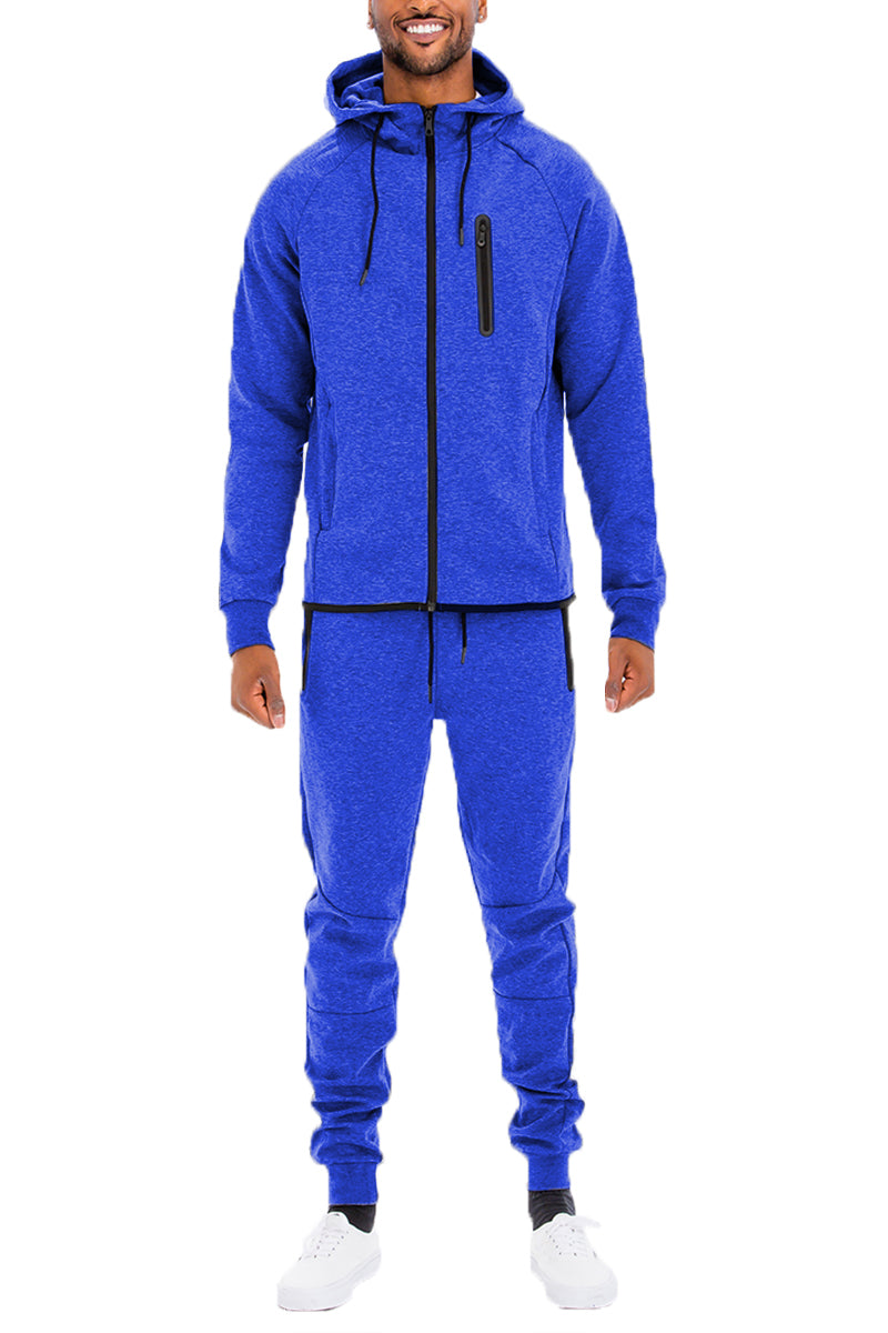 Solid Tech Sweat Set with Hoodie & Joggers