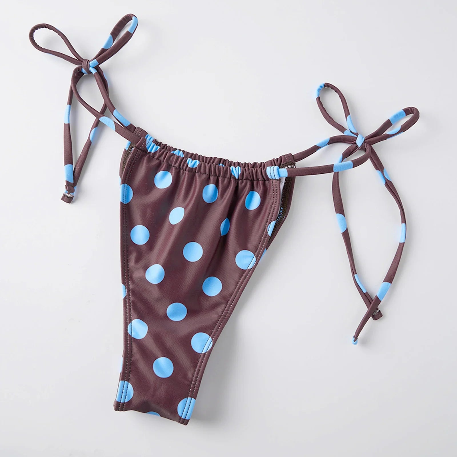 hirigin 3Pcs Polka Dot Bikini Set Women Triangle Halter Tie Bikini Swimsuit + Long Sleeve Sheer Mesh Cover Up Dress Bathing Suit
