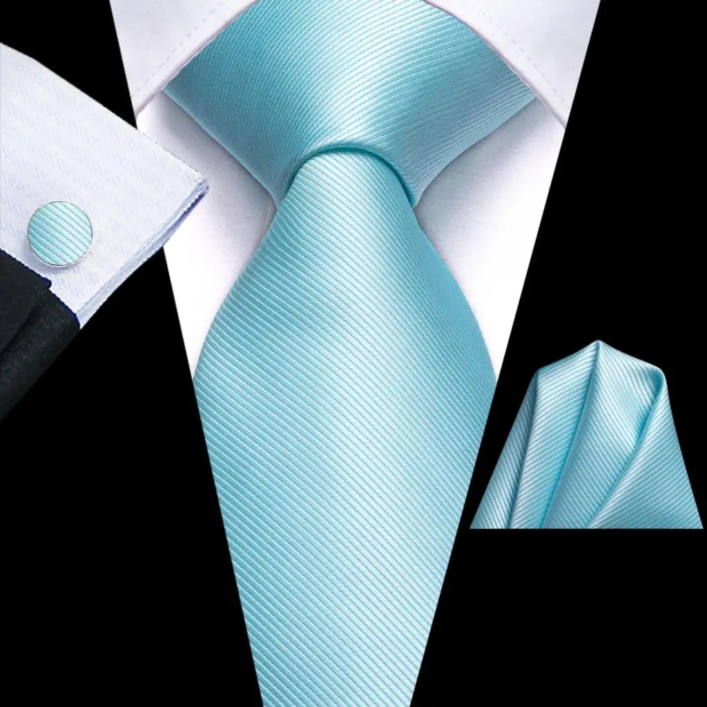 Men's Blue Cufflinks Cufflinks Set with Ties