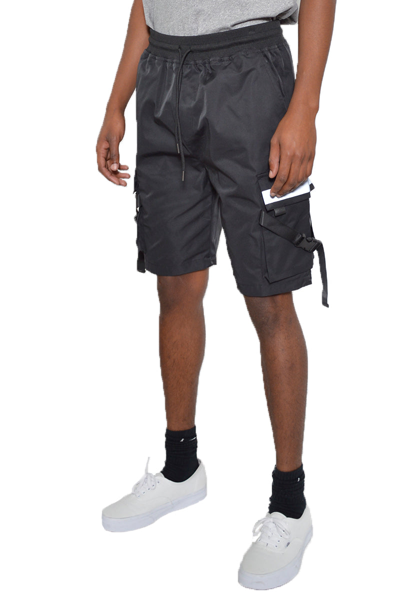 Men's Tactical Cargo Shorts with Straps & Buckle