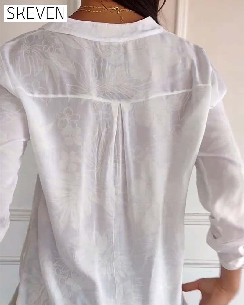 Patchwork-Top mit Paillettenblattmuster
