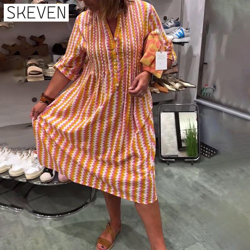 Robe à imprimé vagues