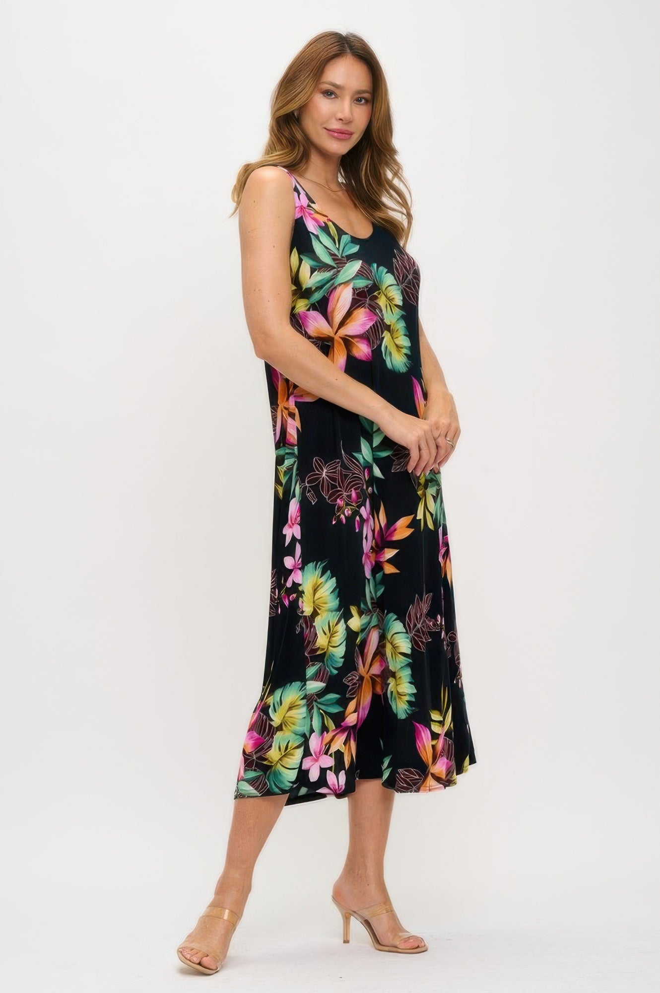 Plus Size Print Bns Tank Long Dress