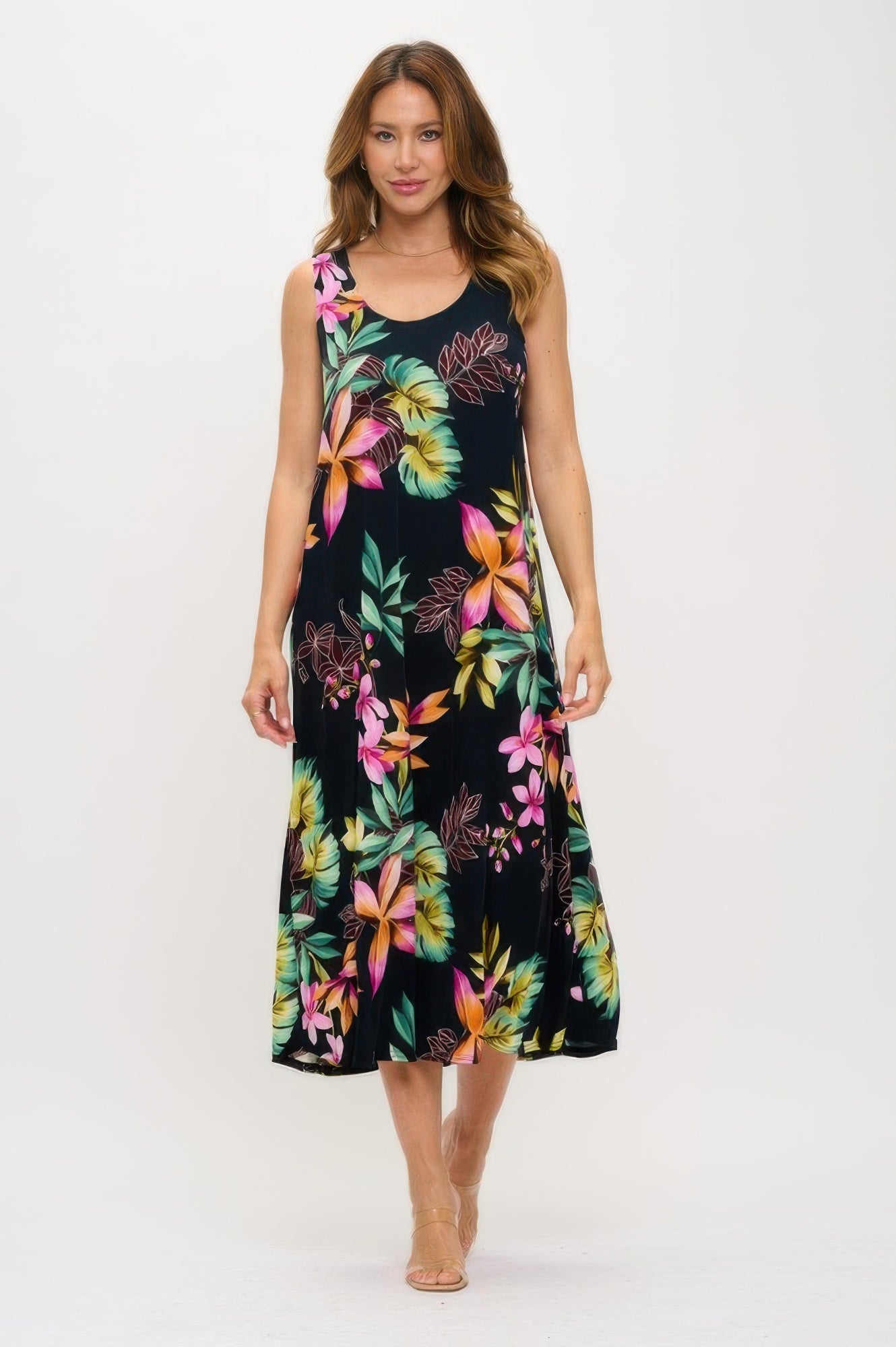 Plus Size Print Bns Tank Long Dress