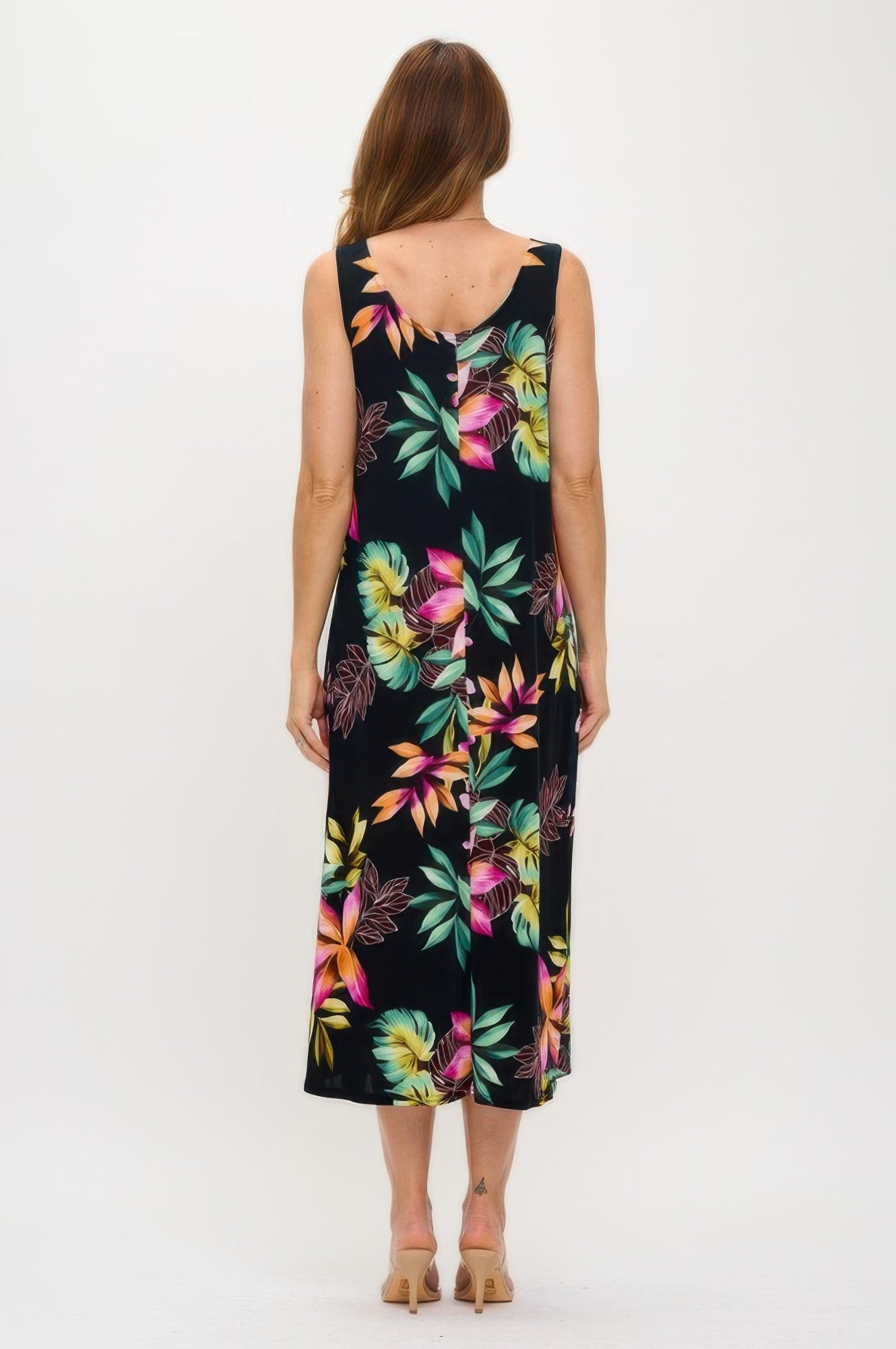 Plus Size Print Bns Tank Long Dress