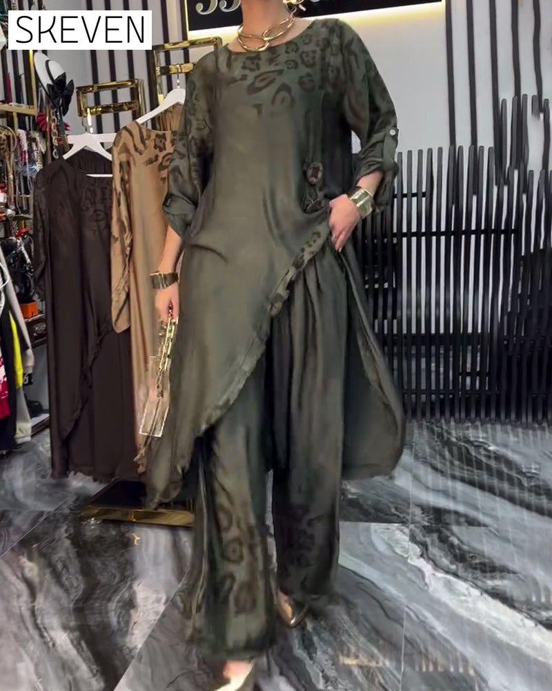 Temperamental Printed Irregular Suit