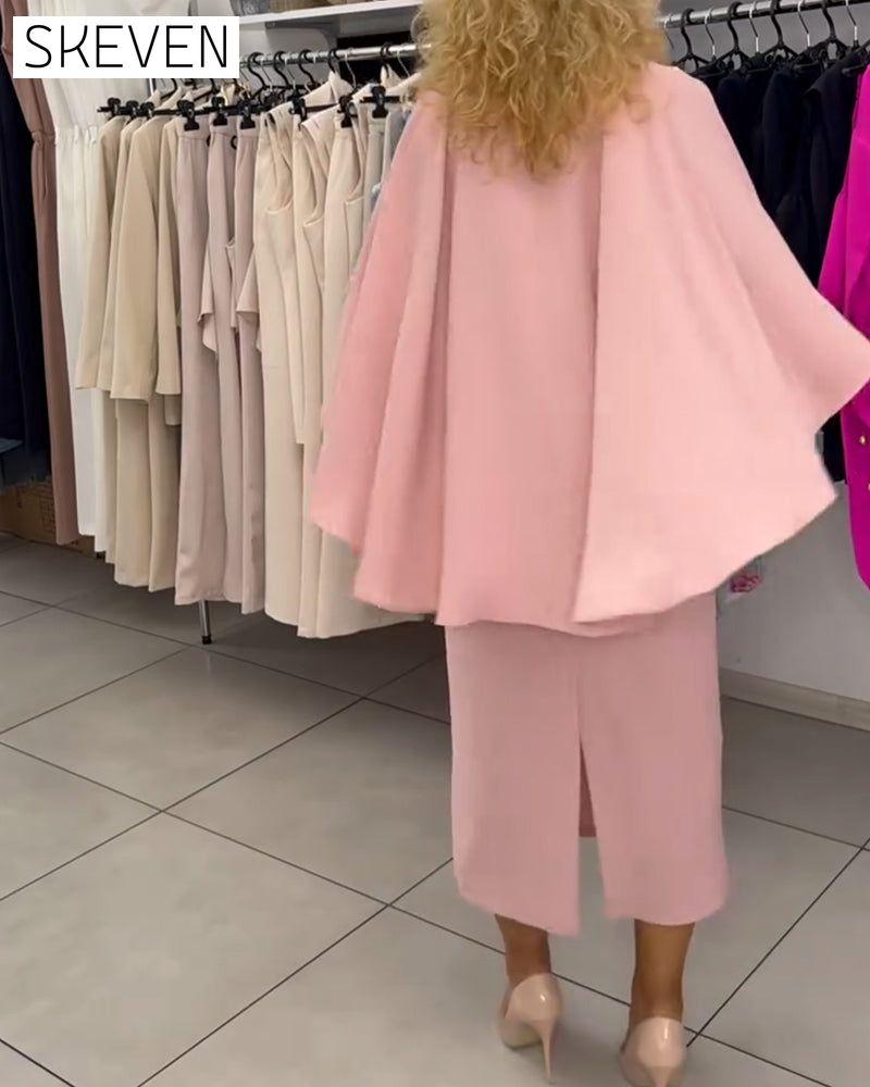 Modisches, elegantes Kleid mit Rundhalsausschnitt